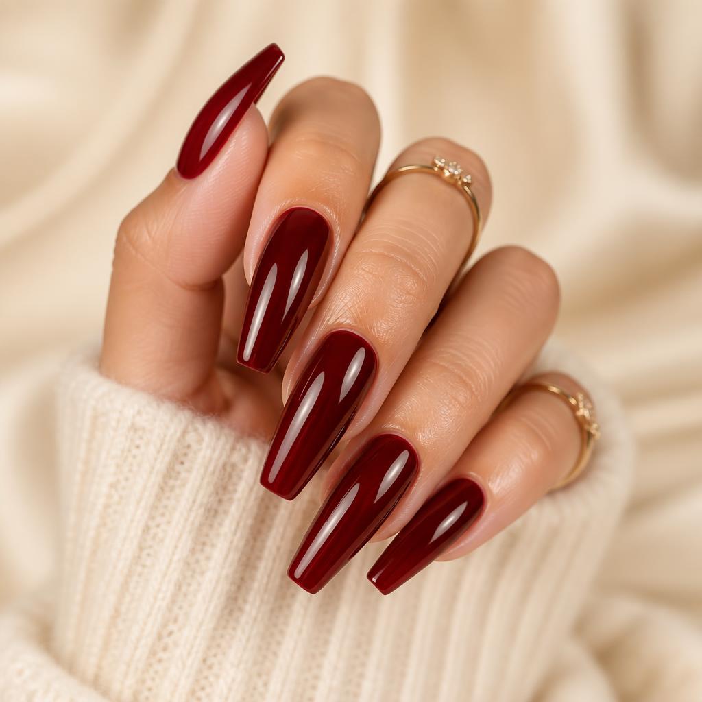 Unhas em gel nude